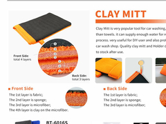 Red Blue Customized Size Autoscrub Wash Mitt Clay Mitts For Detailing