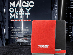 Medium Orange Nanoskin Clay Mitt S M L XL Size For Auto Wahshing